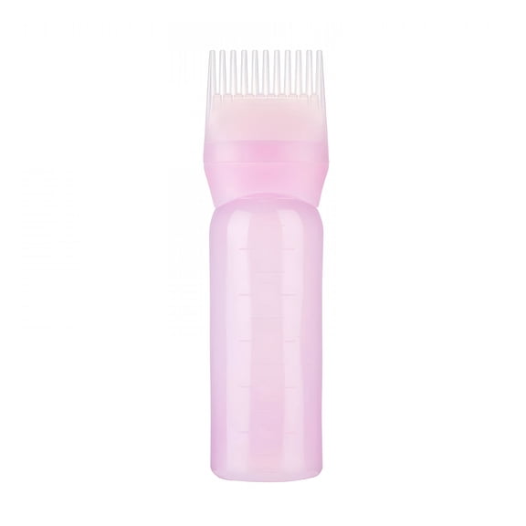 RAGUPEL Fall Root Comb Applicator Bottle,Plastic Squeeze Hair Dye Oil Applying Applicator Brush Cap with Graduated Scale,Portable Hair Color Dispenser for Dyeing Hair Salon