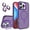 Darkpurple, variant on For iPhone 11 Rugged Hybrid Case,Compatible with MagSafe,Military Drop Protection Slim Translucent Matte Shockproof Lens Kickstand with Camera Protection Phone Case,Black