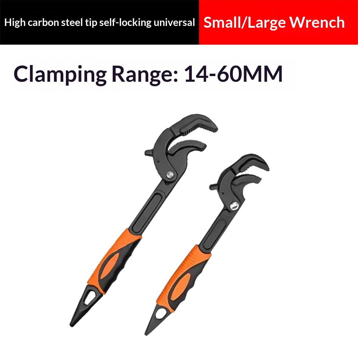 Multi-function Magic Wrench Universal Adjustable Wrenches Steel, Pipe Wrench Set 10.5 and 15-Inch,2-Piece