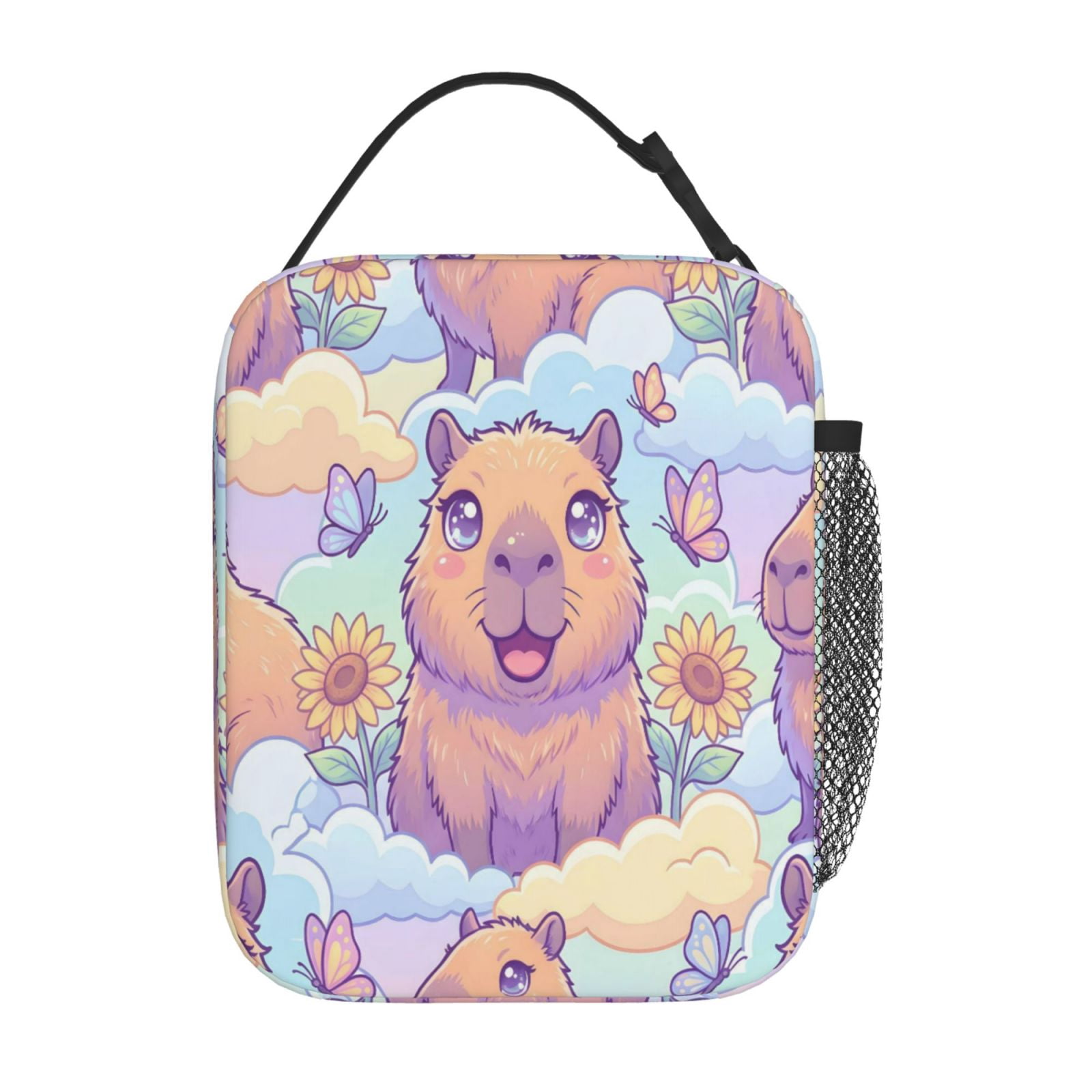 Lunch Bag For Women Men Insulated Portable Lunch Box Bento Box Office Picnic Travel Cooler Bag Capybara Pattern Image 3
