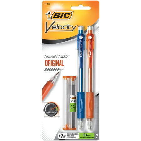 BIC Velocity Original Mechanical Pencil, Medium Point (0.7 mm), 2-Count