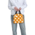 thumbnail image 5 of Logiee Orange And White Polka Dot Print Lunch Bag,Lunch Box for Women Men,Insulated Reusable Lunch Box for Adult,Lunch Tote Bag,Lunch Container for Office Work Picnic Beach or Travel, 5 of 7