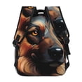 thumbnail image 3 of Lafuoo Colorful Flower German Shepherd Pattern Casual Backpack, Adjustable Shoulder Straps, Multi-pocket Student School Bag, Computer Backpack for Business, Travel-One Size, 3 of 6