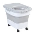 thumbnail image 1 of CUITING Wood Pellet Storage Container with Airtight Transparent Lid and Detachable Wheels Large Capacity Pellet Bucket Holds 23 lbs Ideal for Wood Pellets Fuel Pellets and Wood Chips Fold, 1 of 6