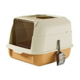 thumbnail image 4 of GROWTH TANK Cat Litter Box with Lid, Cat Potty, Fully Closed Double Door Cat Litter Box, Cat Orange, 4 of 9