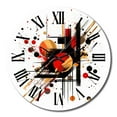 thumbnail image 2 of Designart "Abstract Symphony in Red and Black II" Abstract Oversized Wall Clock, 2 of 5