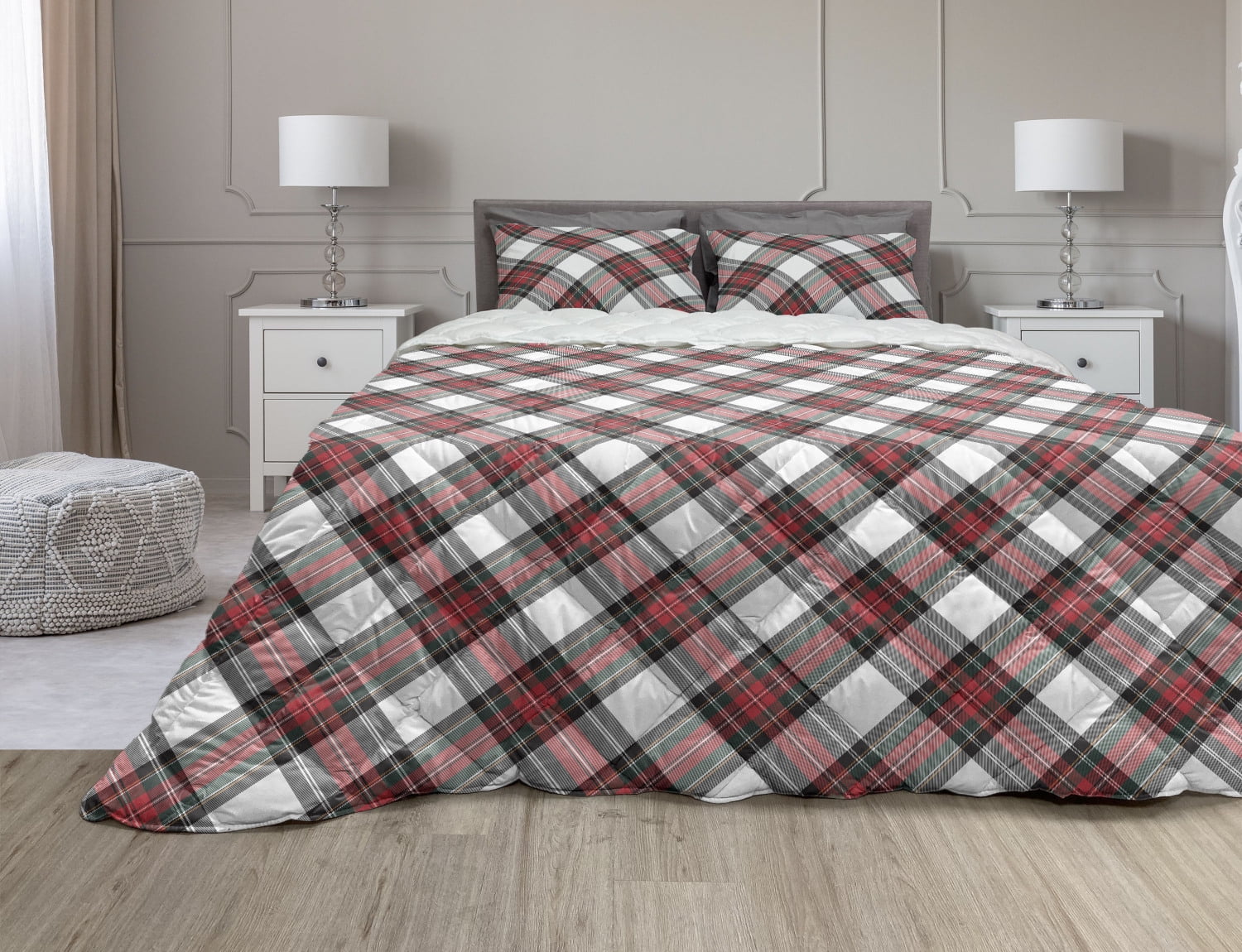Tartan Comforter \u0026 Sham Bedding Set 