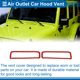 thumbnail image 3 of Cubierta de recubrimiento de salida de aire del capó Unique Bargains para Jeep Wrangler JL JLU 2018-2024, Bezel de decoración exterior ABS rojo 15x4.5cm 7 Pcs, 3 of 7