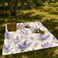 thumbnail image 7 of Lavender Bouquets And Botanical Sprigs, Cozy Flannel Blanket for Vintage Botanical Enthusiasts, Vintage Washed Botanical Watercolor Home Decor for Living Room and Bedroom, Housewarming Gift, 7 of 7