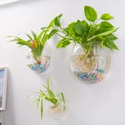 Yirtree Creative Acrylic Hanging Wall Mounted Fish Tank, Hanging Bowl For Water Plants, Wall Fish Bubble Tank, Hydroponic Air Plant Flower Pot, Mini Aquarium Planter, Home Decor