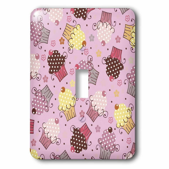 3dRose, Cupcakes in Pink, single toggle switch