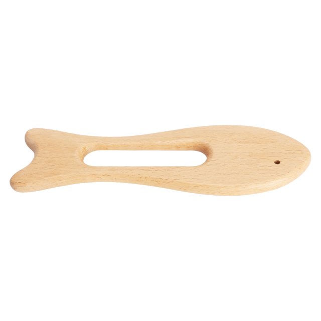 Wood Massage Tool, Sturdy Beech Fish Shaped Wooden Gua Sha Board 2Pcs Light Portable for Travel