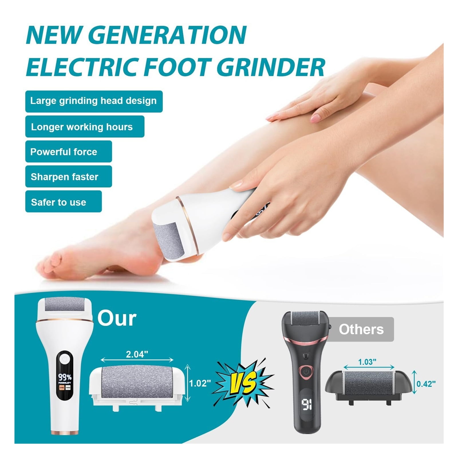 Electric Callus Remover for Feet Rechargeable Portable Electronic Foot File Pedicure Tools 16 In 1 Foot Callus Remover Kit Foot Scrubber Professional Foot Care To Remove Dead Skin Hard Skin Dry Cracks