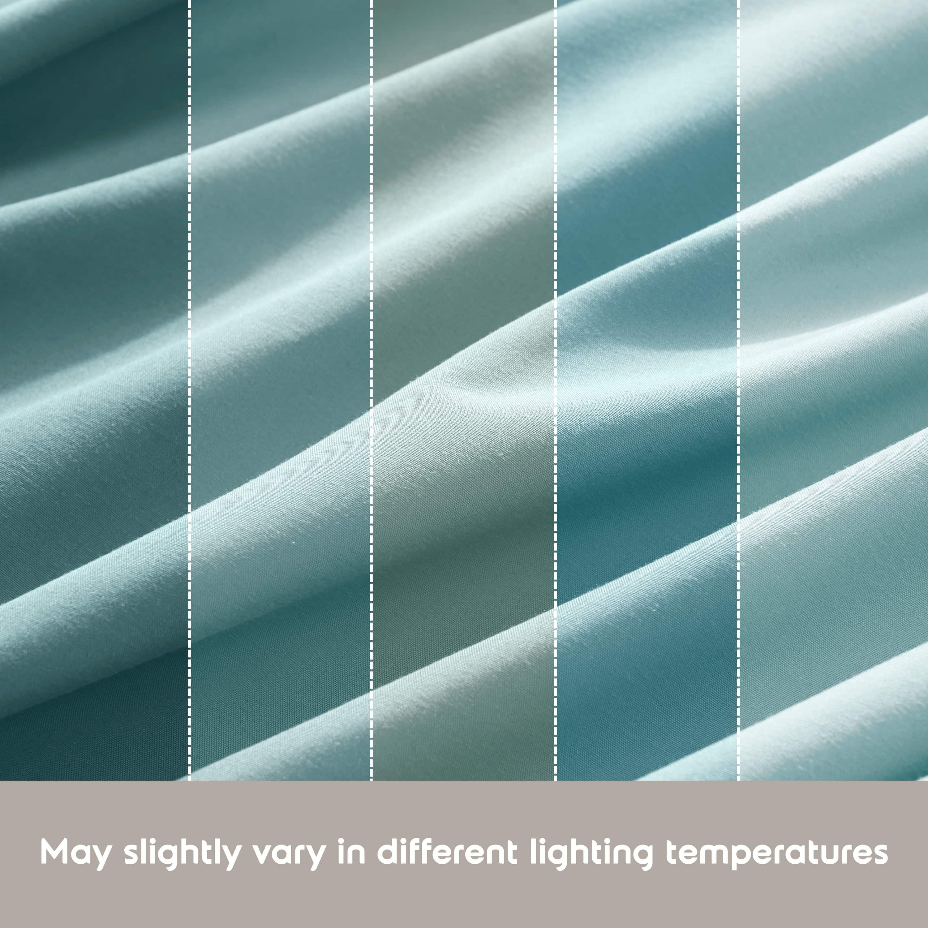 Lammaloe Full XL Size Sheets Set, Hotel Style Deep Pocket 4 Piece Bed Sheets, Luxury Soft Microfiber Sheet Sets, Aqua Blue