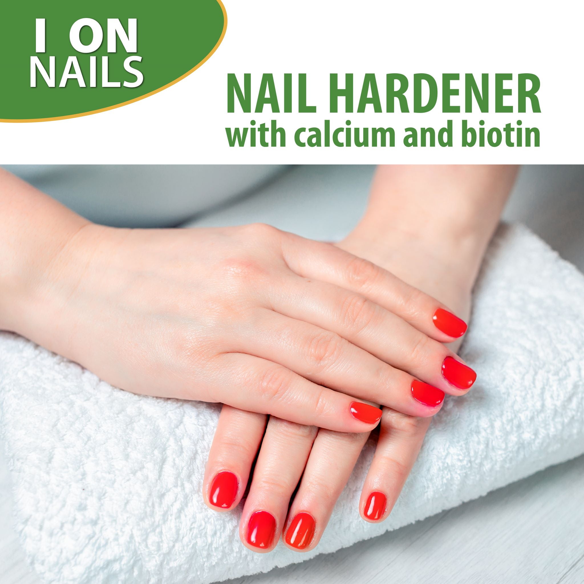 Amen I On Nail Hardener with Garlic + Biotin Long, Strong Nails in Weeks,  Base Coat 