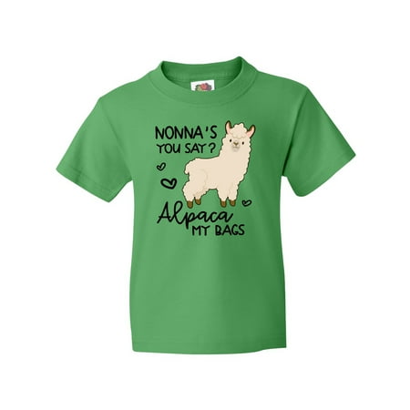 Inktastic Nonna s You Say Alpaca My Bags Youth T-Shirt