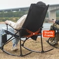 thumbnail image 3 of SUNSPIRE 2 Pack Folding Rocking Camping Chair, Heavy Duty Padded Rocker with High Back Hard Armrests for Outdoor Garden Patio, 3 of 7