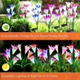 thumbnail image 5 of Lámpara solar Laklulu para jardín al aire libre, 3 piezas de luz solar con forma de lirio, lámpara solar con flores artificiales (rosa, violeta y blanco), 5 of 5