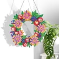 thumbnail image 3 of Bohrmaschine DIY Kits Double-Sided Wreath Flower Embroidery Ornament Handmade for Living Room Wall Bedroom Garden Decoration 28x28x16.5CM BLESIY pintura de diamantes, 3 of 8