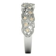 thumbnail image 4 of 0.17 ctw Wedding Band for Women - 14K White Gold Natural Morganite Stackable Eternity Ring, 4 of 6