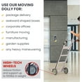 thumbnail image 2 of Stair Climber Hand Truck 500 lb – Aluminum, 8" Rubber Wheels, Skid Bars, 17.5" Nose Plate, Dolly, 2 of 8