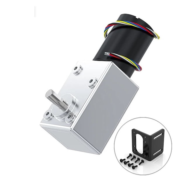 A5882 Brushless DC Gear Motor Worm Gear 12V24V Forward And Reverse Adjustable Speed 14RPM~260RPM High Torque Micro Motor