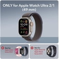 thumbnail image 3 of 2 Pack Armorite Screen Protector for Apple Watch Ultra 3 /Ultra 2 /Ultra (49 mm), Military Grade Protection, Tempered Glass Film with Aluminum Alloy Frame, Keep Original, Black, 3 of 10