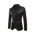 thumbnail image 5 of INSPIRE CHIC Men's Sequin Suit Jacket Sparkly Party Show Glitter Sports Coat, 5 of 6