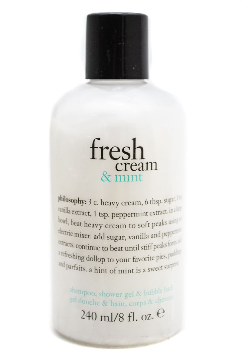 Philosophy Fresh Cream & Mint Shampoo, Shower Gel and Bubble Bath 8 fl