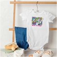 thumbnail image 4 of Retro MTV Music Lightning Bolt Logo Romper Boys or Girls Infant Baby Brisco Brands NB, 4 of 6