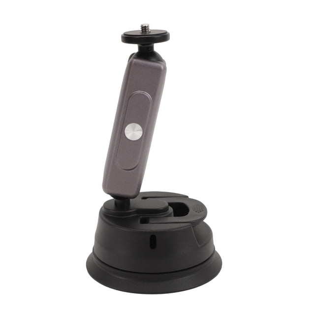 Suction Cup Camera Car Mount, Camera Mount Car Holder Dual Ball Head 360 Degree Adjustment with 1/4 Inch Adapter for Vlogging