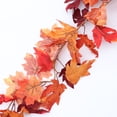 thumbnail image 3 of TAILTOSS 1Pcs Simulated Maple Rattan Dark Red 175x6in Leaf Shape Pvc Material For Home Family, 3 of 4