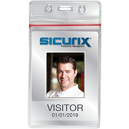baumgartens sealable vertical id badge holder walmart com