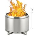 thumbnail image 3 of Portable 26.8" Towallmark Smokeless Fire Pit, Stainless Steel Wood Burning with Removable Ash Pan & Stand, Ideal for Outdoor Camping, 3 of 7