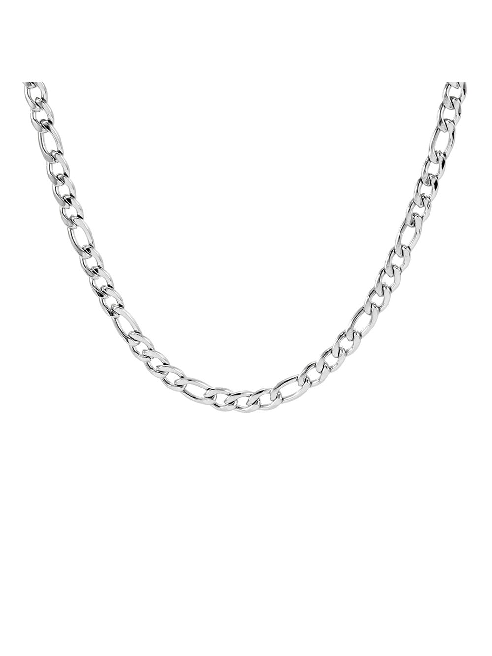 6mm Stainless Steel Figaro Chain, 24 inches inches