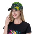 thumbnail image 5 of Pofeuu Dinosaurs and Flowers Print Adult Adjustable Embroidered Graphic Baseball Hat for Men and Women, 5 of 6