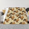 thumbnail image 1 of Fotbe Retro Squirrel Manta de Franela con Estampado, Manta Ultrasuave para Cama, Sofá, Auto, Hipoalergénica y Antibolitas-50"x40", 1 of 6