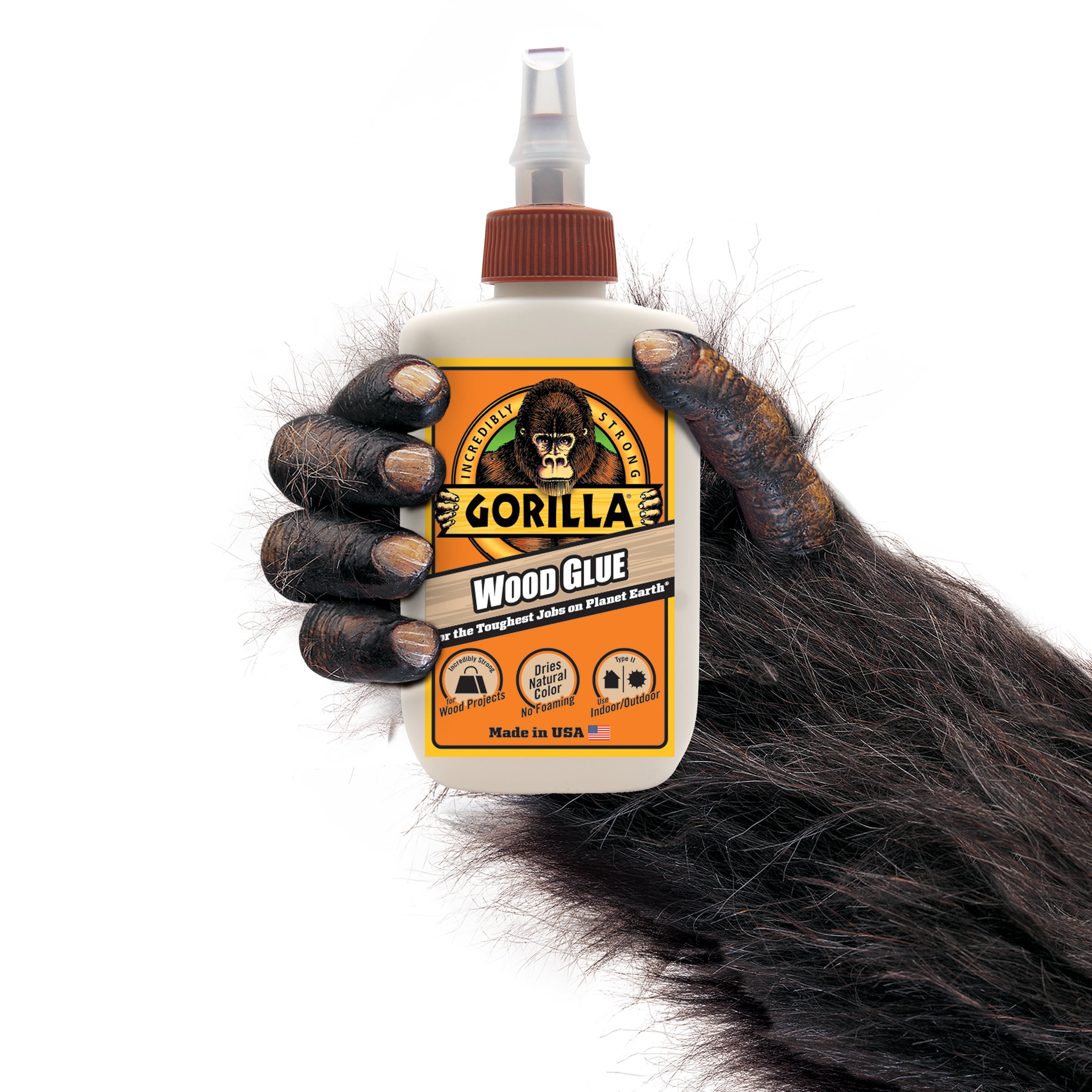 Gorilla Glue Natural Color Wood Glue, 4 Ounce Bottle 