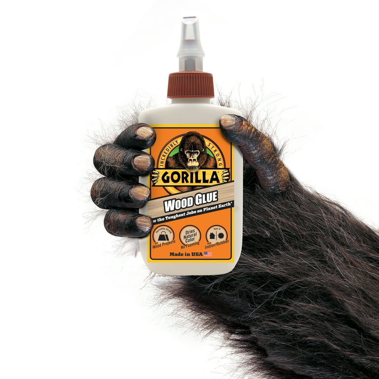 Gorilla Original Brown Polyurethane Glue, 4 Ounce Bottle, 1
