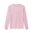 thumbnail image 2 of Daxton Premium Dallas Men Long Sleeves T Shirt Ultra Soft Medium Weight Cotton, Light Pink Tee White Letters 2XL, 2 of 3