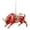 Red A, variant on HHGBAD Christmas Ox Ornament, 2D Acrylic Hanging Pendant with Decorative Rope, Red and Gold Zodiac Ox Design for Christmas Tree Holiday Decorations and Seasonal Home Decor,Red A