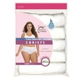 thumbnail image 3 of Just My Size Women's Plus Tagless White Cotton Briefs, 5-Pack, 3 of 5