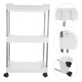 thumbnail image 4 of FENGGUIQU Bathroom Carts Utility Cart With White Color Moveable Design For Easy Access 1Set, 4 of 8