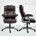 thumbnail image 3 of HOMCOM High Back Office Chair, Tilting Swivel Computer Chair, Brown, 3 of 8