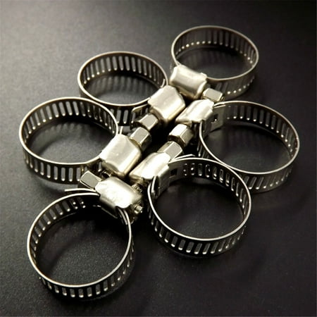 

15Pcs Worm Drive Hose Clamps 304 Stainless Steel 3/8-1/2 inch Fuel Line Hose Kit for Plumbing Automotive Mechanical Applications
