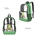 thumbnail image 2 of ZIATUBLES Clear Backpack, Heavy Duty Fabric & PVC Transparent Bookbag with Dinosaur Tractor Print, Large Capacity See Through Backpack for School College Work Travel Security, 2 of 7