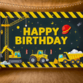 thumbnail image 6 of Construction Themed Happy Birthday Banner Background Backdrop Party Supplies Decorations for Kids Birthday Party Photography Props Birthday Decoration Event Decor, 6 of 7