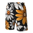 thumbnail image 4 of Fotbe Yellow White Daisy Pattern Trajes de Baño Estampados para Hombre, Shorts de Verano de Secado Rápido, Ropa de Playa, Bañadores-Medium, 4 of 6