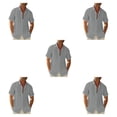 thumbnail image 3 of Camisa de Hombre Sonducket Senderismo Estilo Casual Botones Verano Playa Gris XXL, 3 of 6