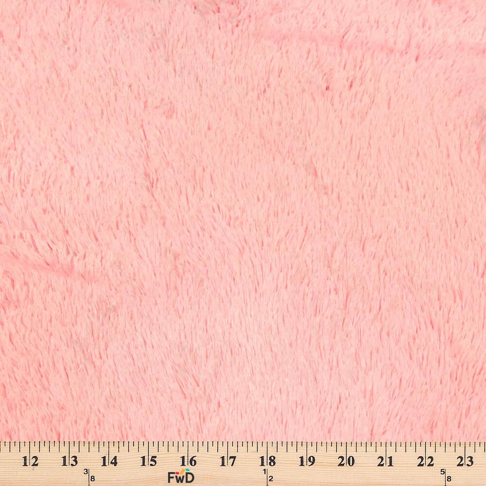 Alpaca Faux Fur Polyester Stretch Knit Long Pile Fabric By The Yard For Sewing Apparel & Décor - Bubblegum (5 Yards)